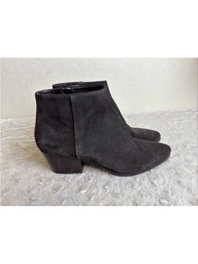 Banana Republic Womens Size 7.5 M Dark Brown Suede Zip Ankle Boots Bootie